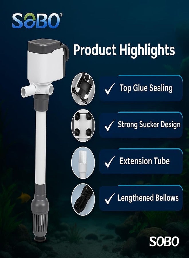 VAYINATO SOBO AQ Series Aquarium White 3 in 1 Submersible Water Filter Pump Power Head AQ-1038 | Power : 15W | Output : 1000L/H | H.max : 1.2M - Image 4